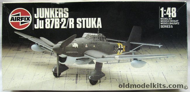 Airfix 1/72 Junkers Ju-87B/R Stuka - Luftwaffe 6 Staffel SG 1 Russia 1941/42 or B-2 Trop of 4th Staffel 11Gruppe SG 2 'Immelmann' North Africa 1941/42, 9 05100 plastic model kit